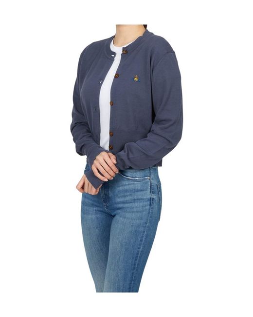Vivienne Westwood Blue Bea Cropped Cardigan