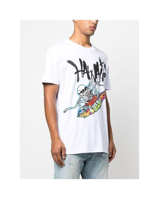 Philipp Plein White T-Shirt With Round Neck And Short Sleeves for men