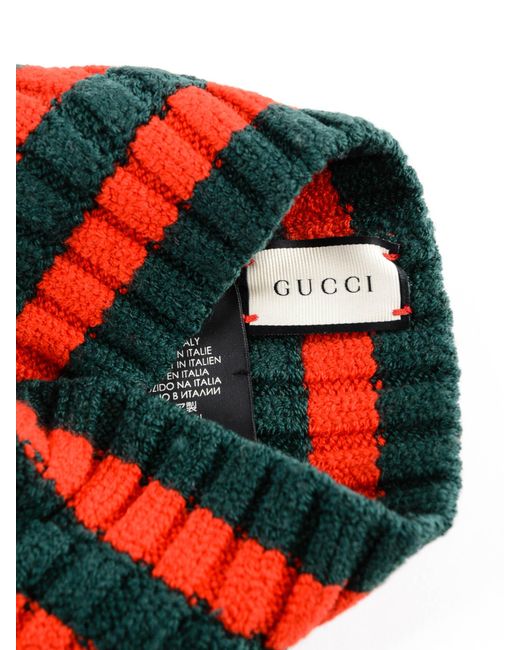 Gucci Red Wool Web Headband
