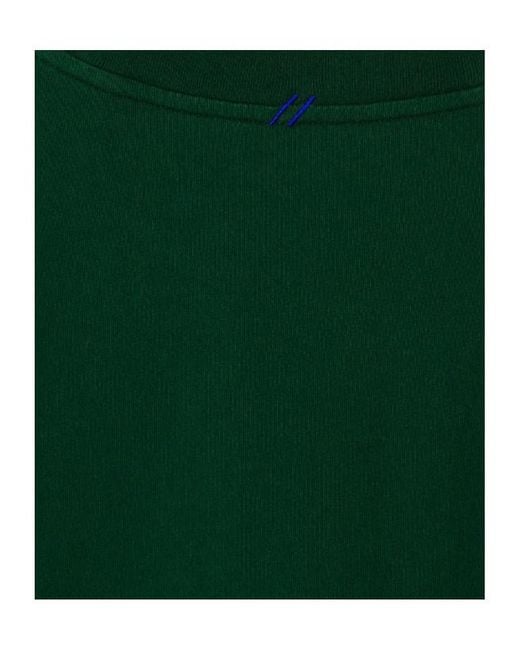Burberry Green Ekd Logo-Patch Crewneck T-Shirt for men
