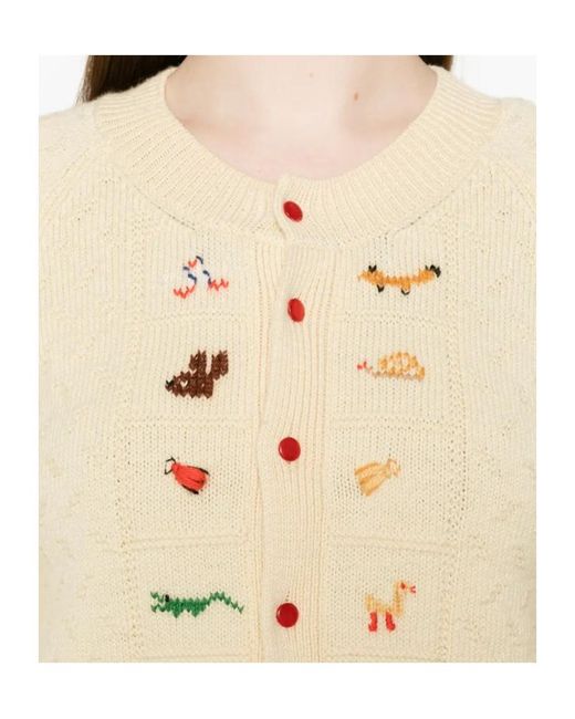 Bode Natural Wool Cardigan