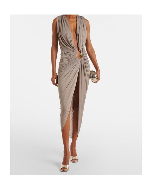 Christopher Esber Brown Draped Knit Dress