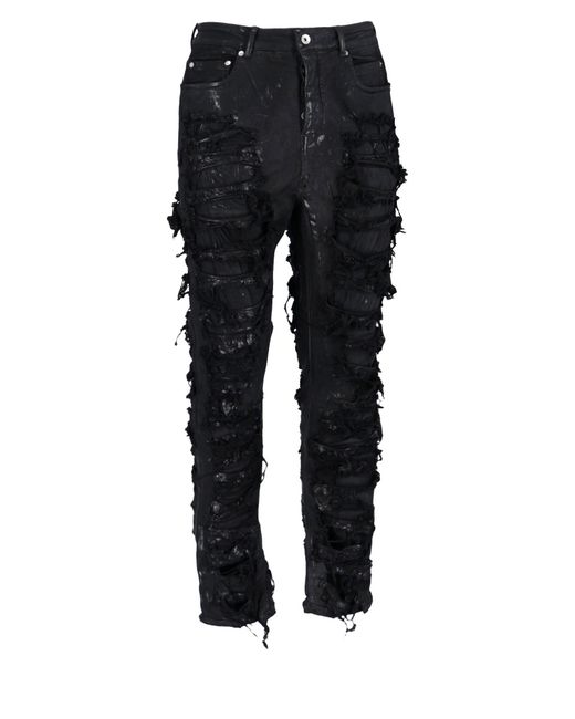 Rick Owens Black Tyrone Ripped Skinny Jeans for men