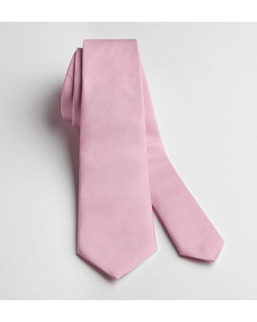 Dior Pink Tie With Stripe for men