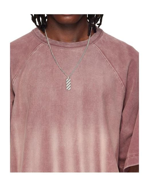 Off-White c/o Virgil Abloh Metallic Diag Necklace for men