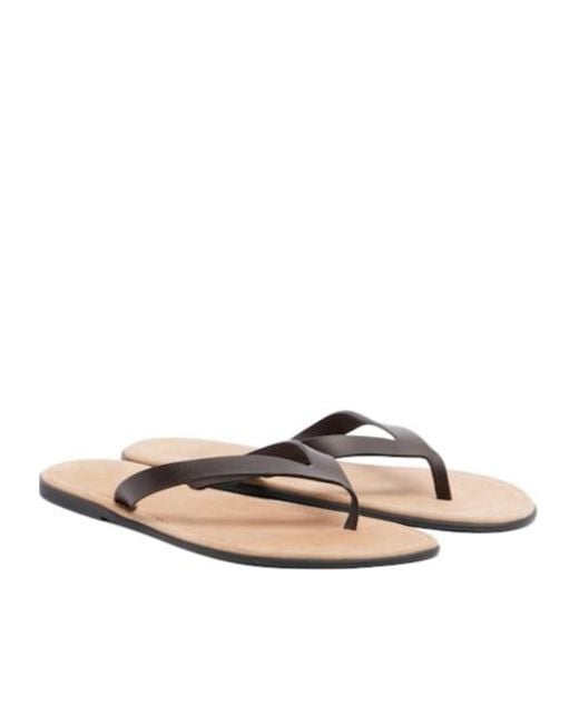The Row White Soft Leather Sandals