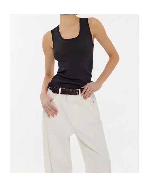 P.A.R.O.S.H. Brown Cipria26 Ribbed Tank Top