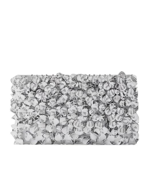 Jonathan Simkhai Gray Reese Beaded Chain-Strap Clutch Bag
