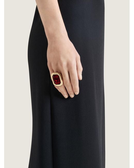 Givenchy Pink Sculptural Crystal Ring for men