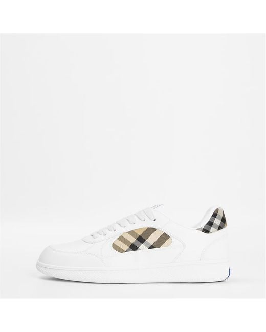 Burberry White Logo Sneakers for men