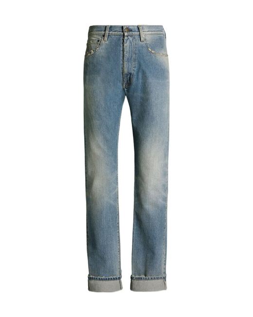 Maison Margiela Blue Distressed Jeans for men