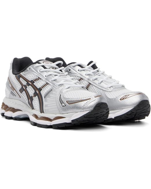 Asics White Mesh Panel Running Shoes for men