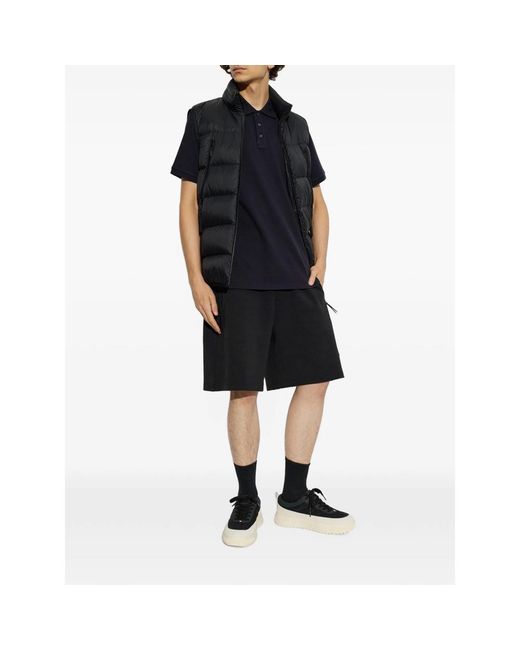 Moncler Blue Short-Sleeved Polo Shirt for men