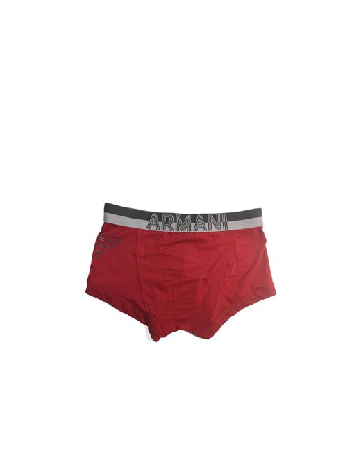 Emporio Armani Red Striped Logo Panties for men