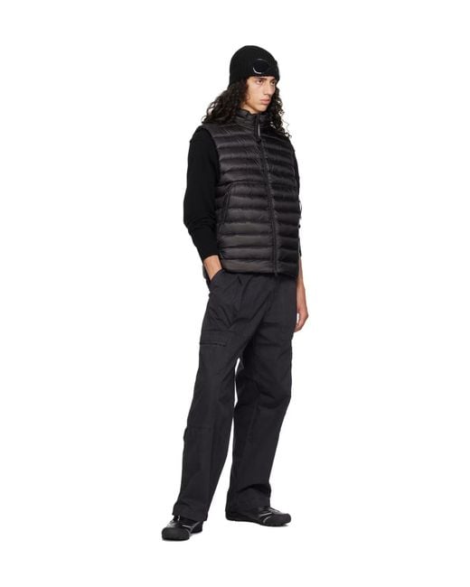 C P Company Black Lens Detailed Quilted Gilet for men