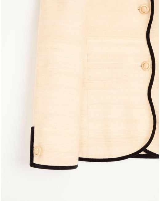 Valentino Natural Contrast Trim Jackets