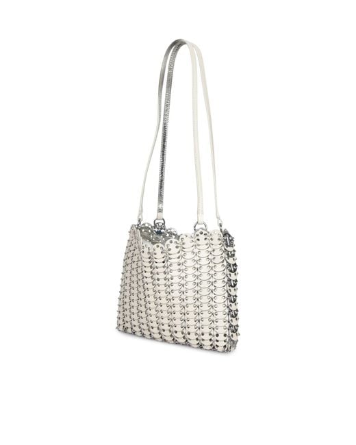 Rabanne White 1969 Chain-Link Leather Shoulder Bag