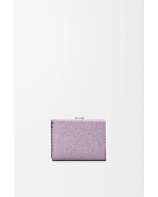 Loewe Purple Tri Fold Wallet