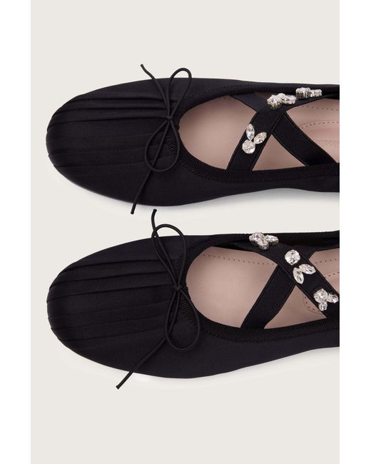 Simone Rocha Black Embellished Ballet Flats