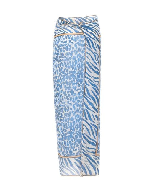 Mc2 Saint Barth Blue "Thaiti" Long Sarong
