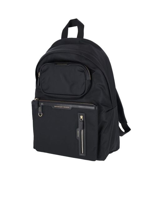 Anya Hindmarch Black Zipped Backpack