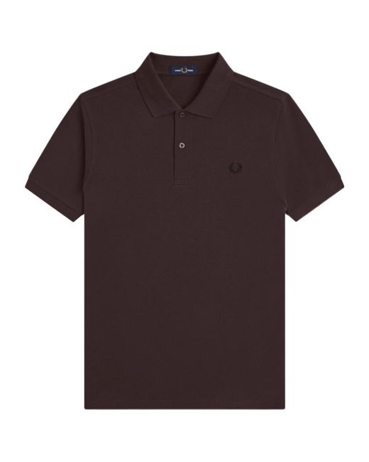 Fred Perry Brown Short-Sleeved Polo Shirt for men