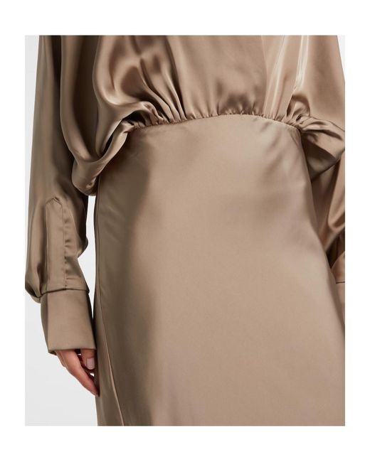 Norma Kamali Natural Long-Sleeved Gown