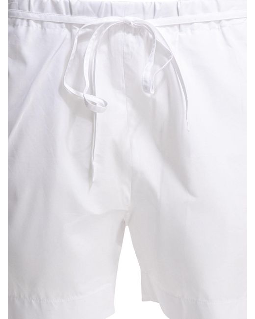 Loulou de Saison White Malone Drawstring Shorts