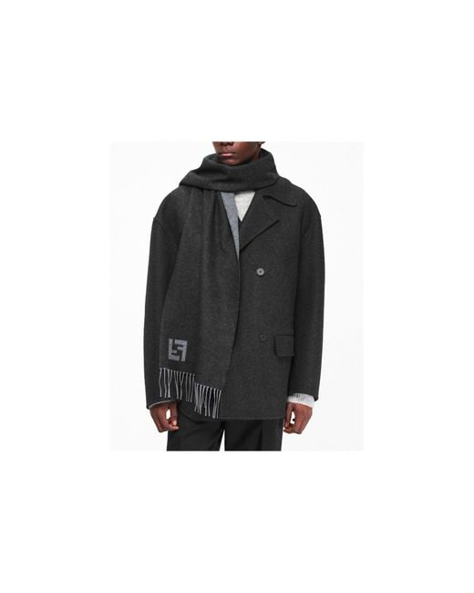 Fendi Black Ff Scarf Sn54 for men