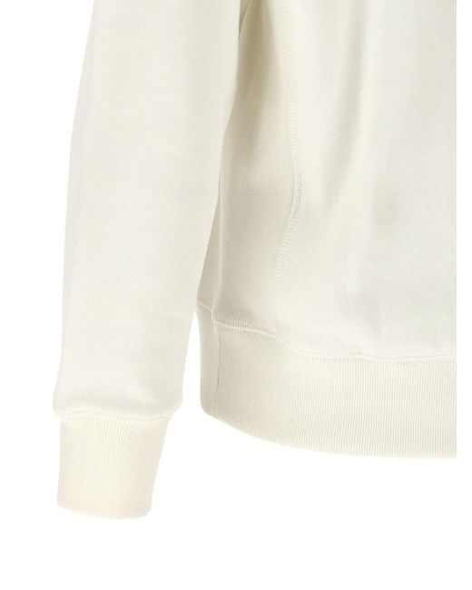 KENZO White Embroidered Drawstring Hoodie