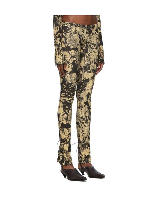 KNWLS Metallic Perse Printed Casual Pants
