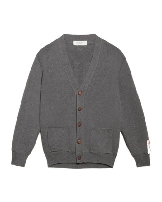 Golden Goose Deluxe Brand Gray Knitted Cardigan for men