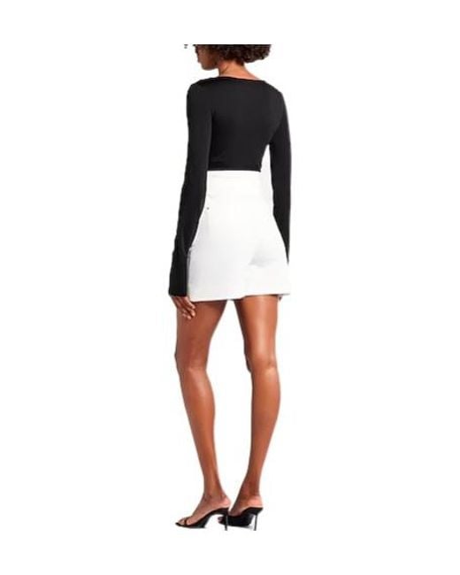 Max Mara Black Solid Long-Sleeve Bodysuit