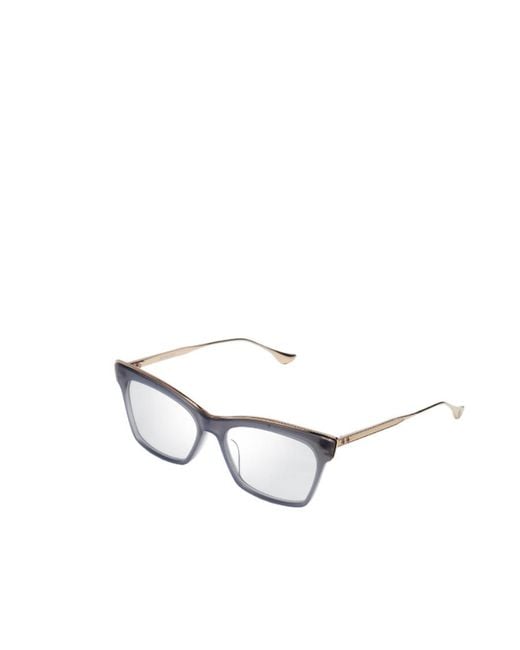 Dita Eyewear White Nemora Cat-Eye Frame Glasses for men
