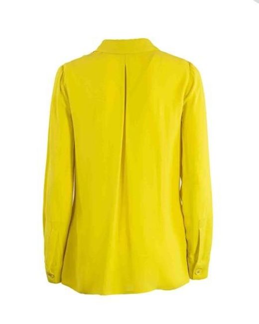 Elisabetta Franchi Yellow Body-Chain Detail Long-Sleeved Shirt
