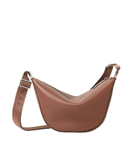 Fendi Brown Roma Melon Small Shoulder Bag for men