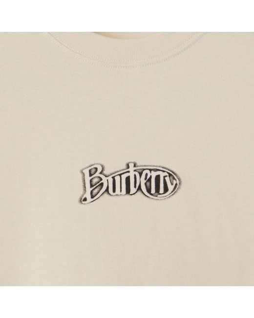 Burberry Natural Logo Printed Crewneck T-Shirt for men