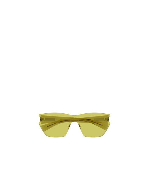 Saint Laurent Yellow Eyewear Sl 755 Shield Sunglasses