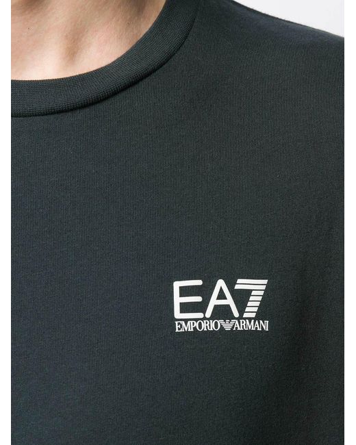 EA7 Green Printed Logo Sweatshirt for men