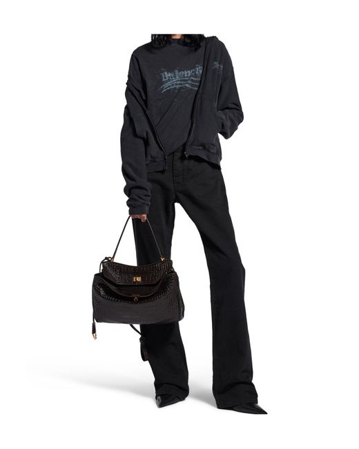 Balenciaga Brown Rodeo Medium Tote Bag