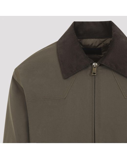 Prada Gray Long-Sleeved Casual Jacket for men