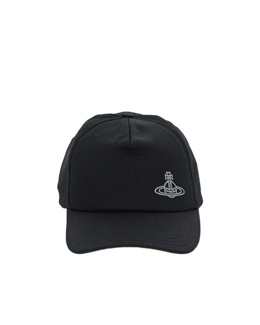 Vivienne Westwood Black Logo-Embroidered Cotton Cap