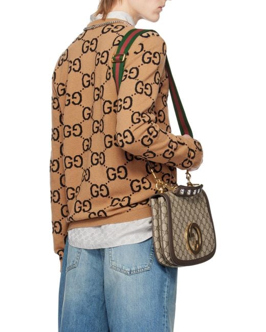 Gucci Natural Gg Jacquard Sweater for men