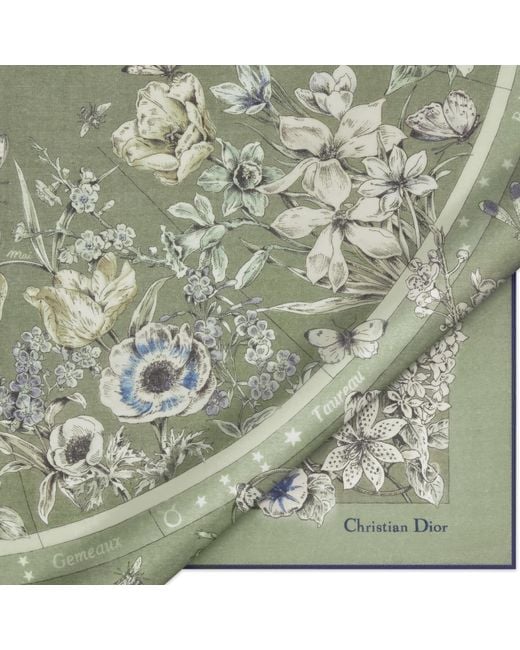 Dior Green Châle Astral Flowers