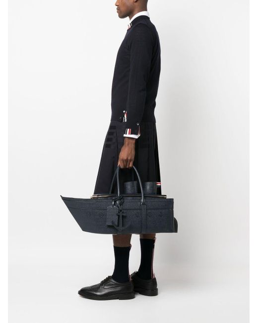 Thom Browne Blue Cruise Liner Tote Bag for men