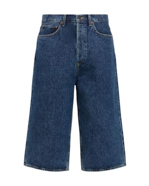 Agolde Blue Beesley Denim Shorts for men