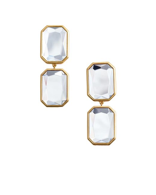 Self-Portrait White Tiered Drop Earrings