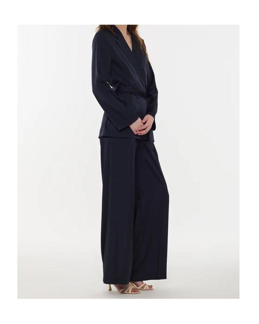 P.A.R.O.S.H. Blue Paky Tie-Waist Blazer