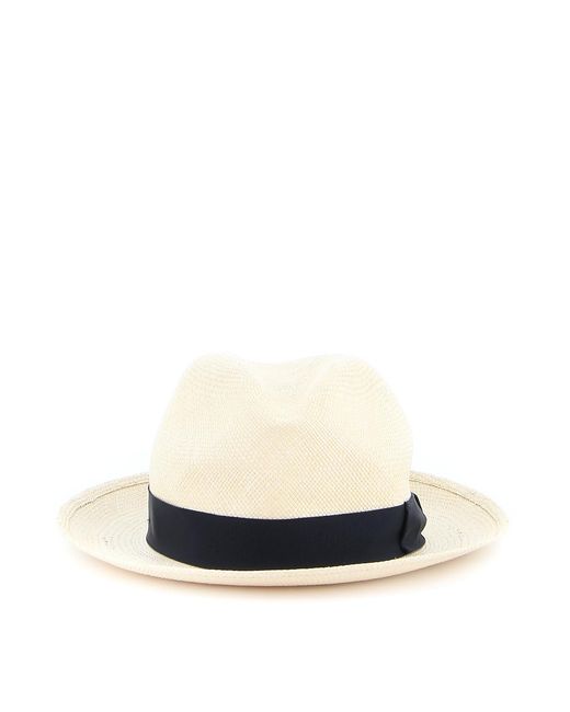 Borsalino White Panama Straw Hat for men