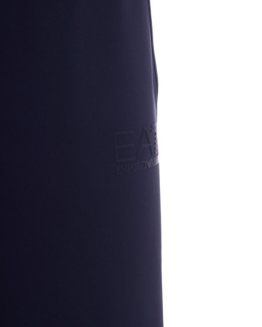 EA7 Blue Elastic Waist Casual Pants for men
